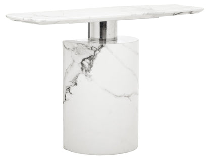 Mayfair White Marble Console Table