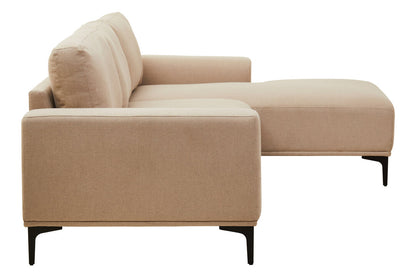 Cambridge 3 Seat Natural Fabric Right Chaise Sofa