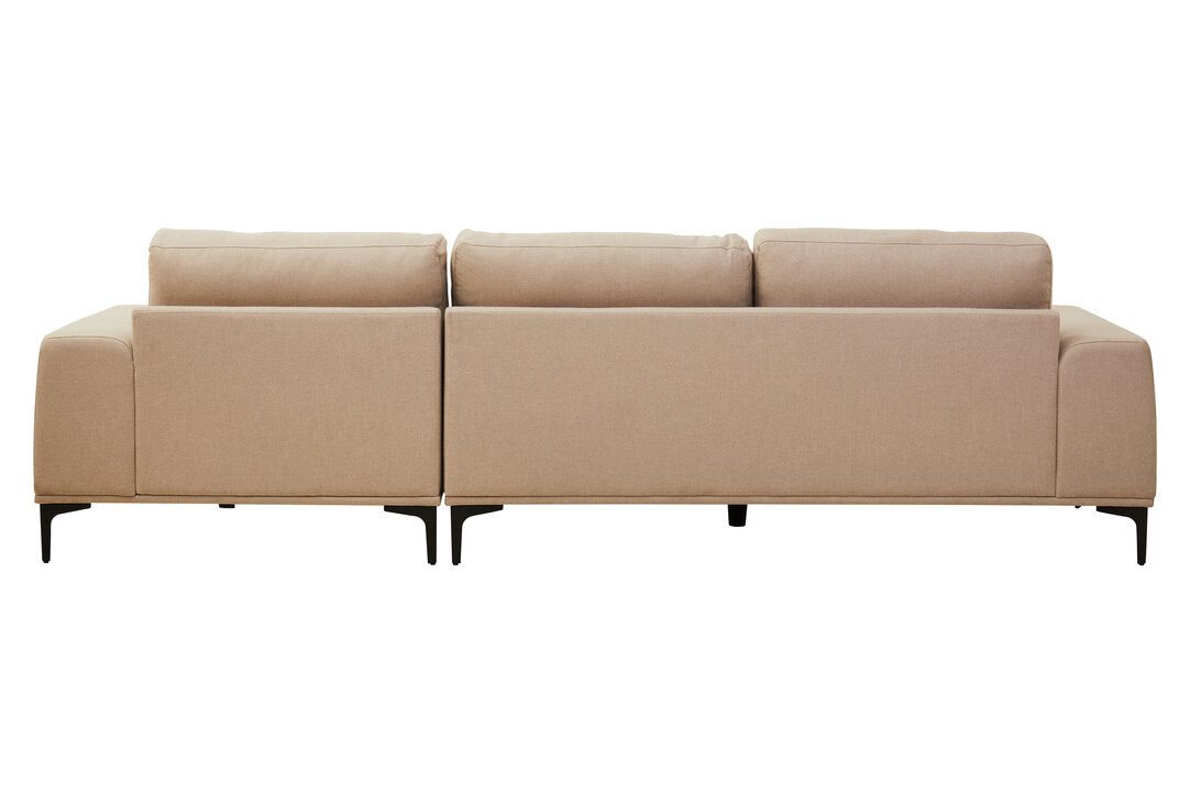 Cambridge 3 Seat Natural Fabric Right Chaise Sofa