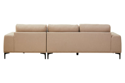 Cambridge 3 Seat Natural Fabric Right Chaise Sofa