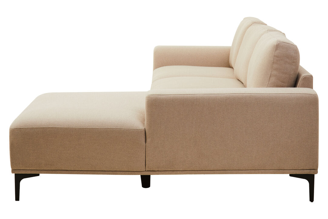 Cambridge 3 Seat Natural Fabric Right Chaise Sofa
