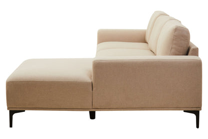 Cambridge 3 Seat Natural Fabric Right Chaise Sofa