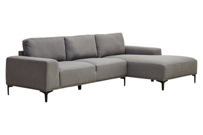 Cambridge 3 Seat Grey Fabric Right Chaise Sofa