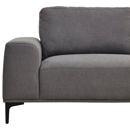 Cambridge 3 Seat Grey Fabric Right Chaise Sofa