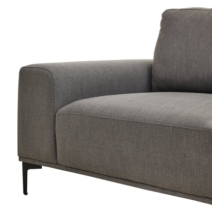 Cambridge 3 Seat Grey Fabric Right Chaise Sofa