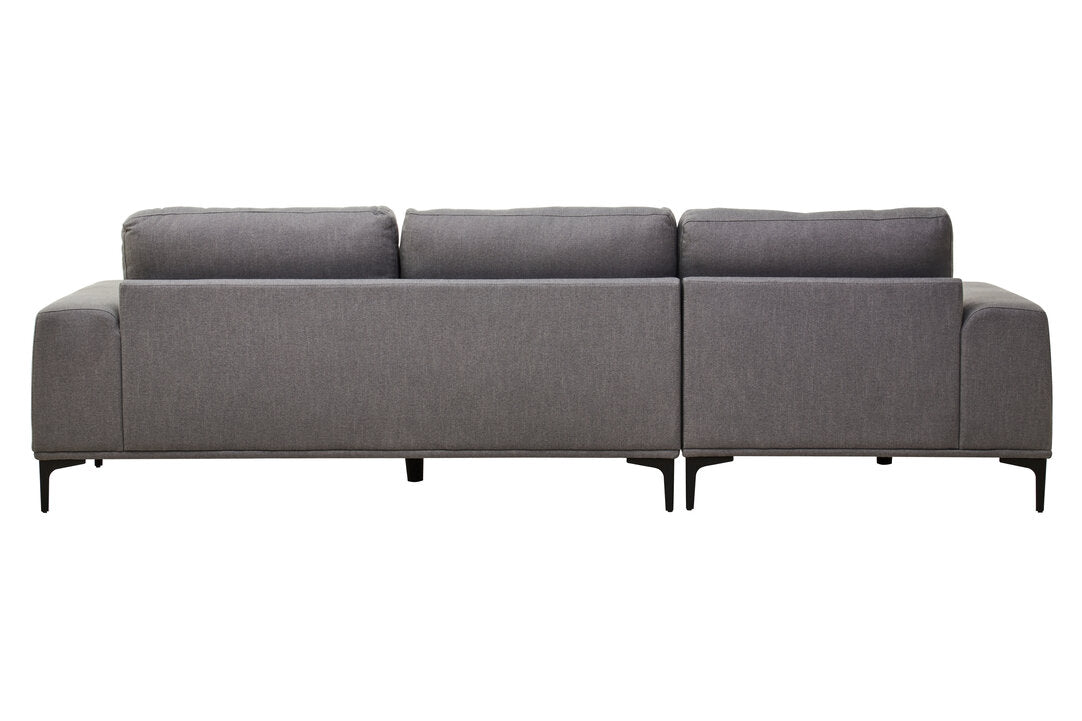 Cambridge 3 Seat Grey Fabric Left Chaise Sofa