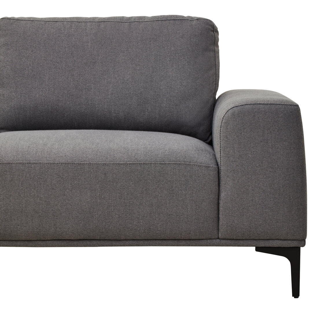 Cambridge 3 Seat Grey Fabric Left Chaise Sofa