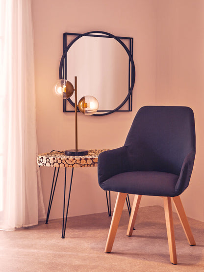 Richmond Black Dining Chair with Angular Legs