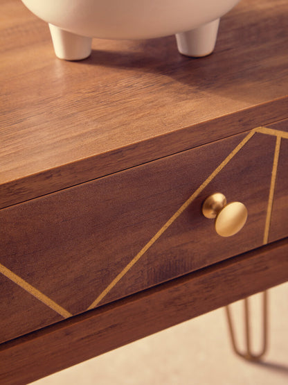 Belgravia 1 Drawer Draw Side Table with Hairpin Legs