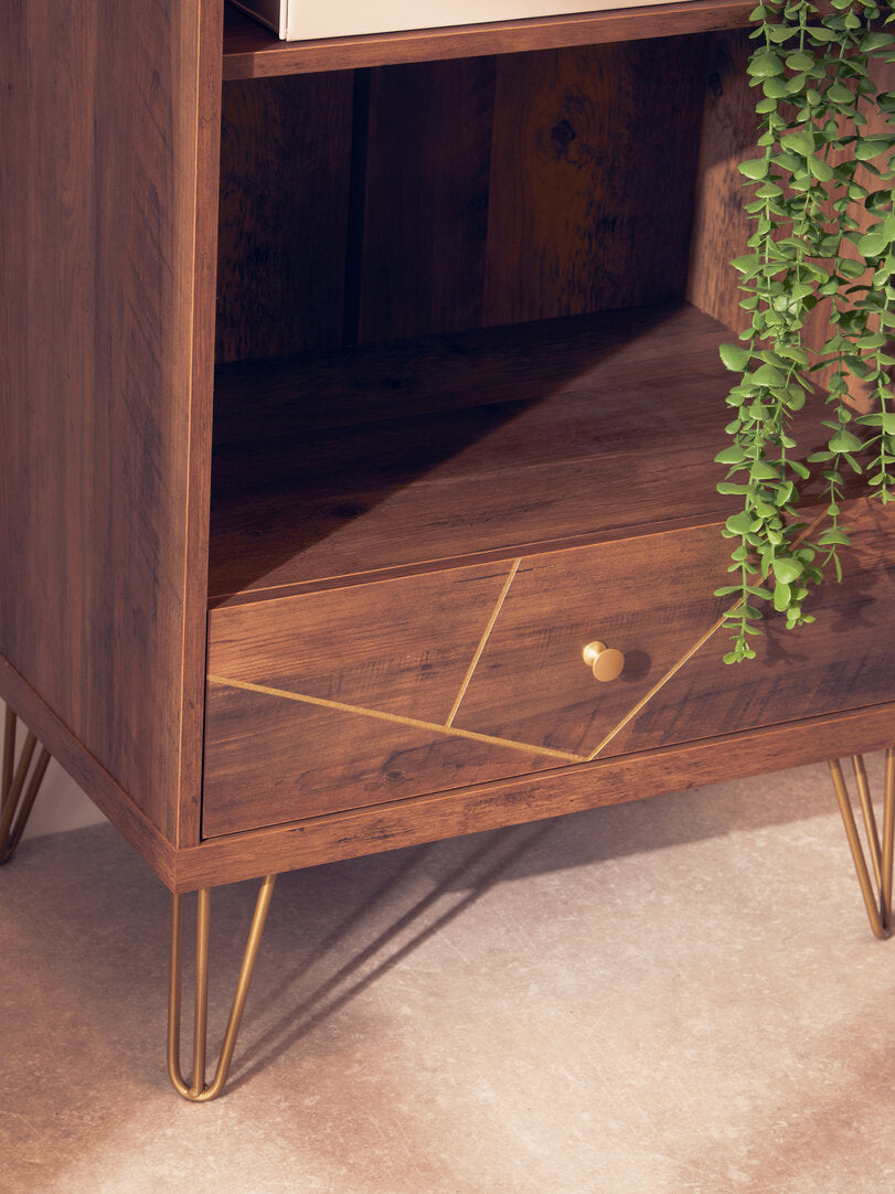 Belgravia 3 Tier Shelving Unit with Drawer