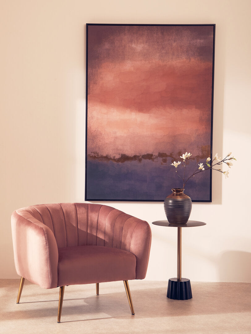 Savoy Pink Velvet Chair