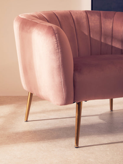 Savoy Pink Velvet Chair