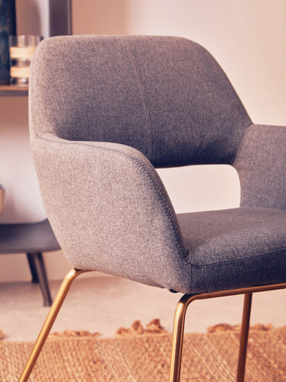 Richmond Grey and Gold Dining Chair