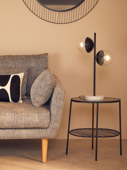 Bath Black Two Tier Side Table