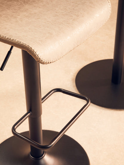 Devon Set Of Two High Back Ash Bar Stools