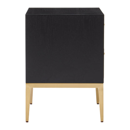 Valencia Two Drawer Grey Shagreen Effect Side Table