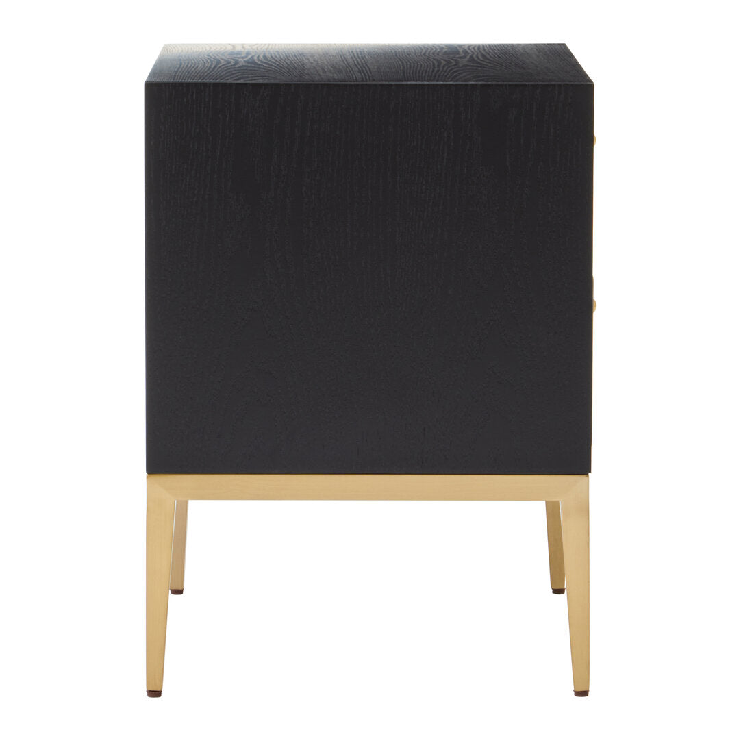 Valencia Two Drawer Grey Shagreen Effect Side Table