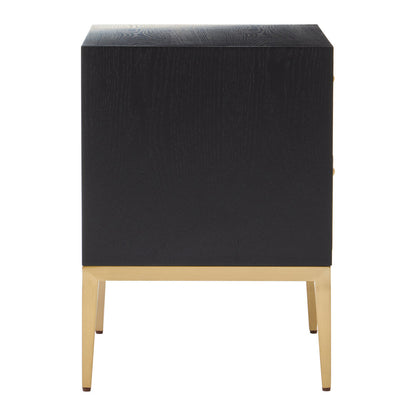 Valencia Two Drawer Grey Shagreen Effect Side Table