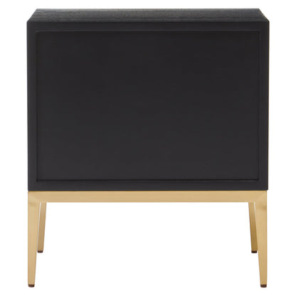 Valencia Two Drawer Grey Shagreen Effect Side Table
