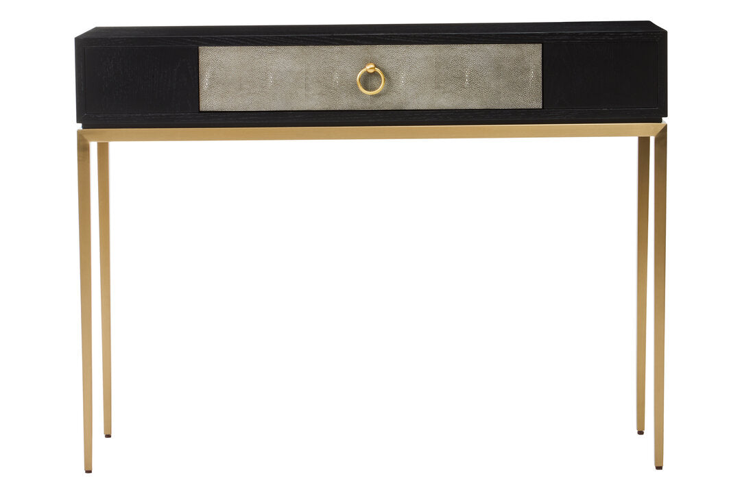 Valencia Shagreen Effect One Drawer Console Table