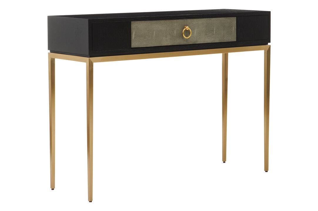 Valencia Shagreen Effect One Drawer Console Table