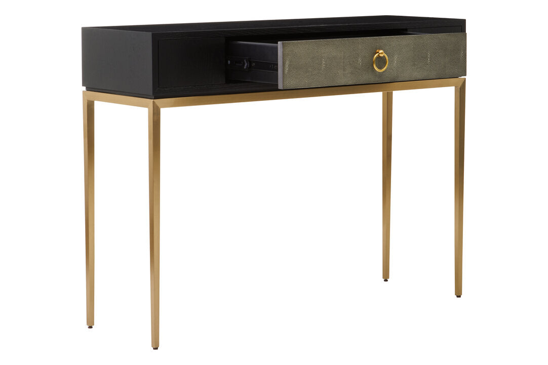 Valencia Shagreen Effect One Drawer Console Table