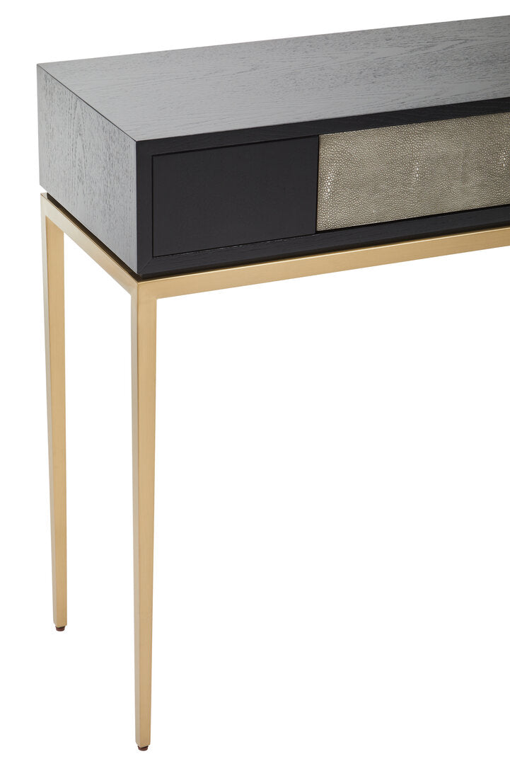 Valencia Shagreen Effect One Drawer Console Table