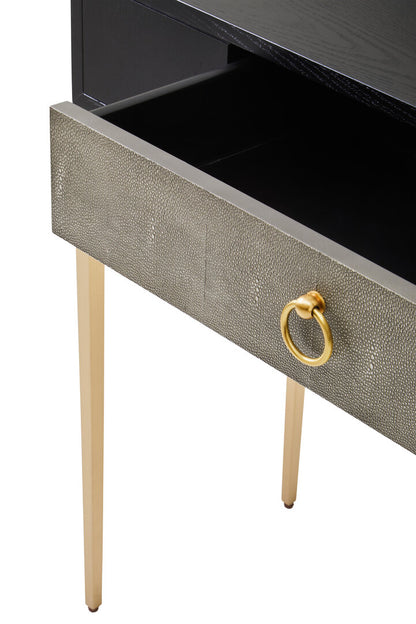 Valencia Shagreen Effect One Drawer Console Table