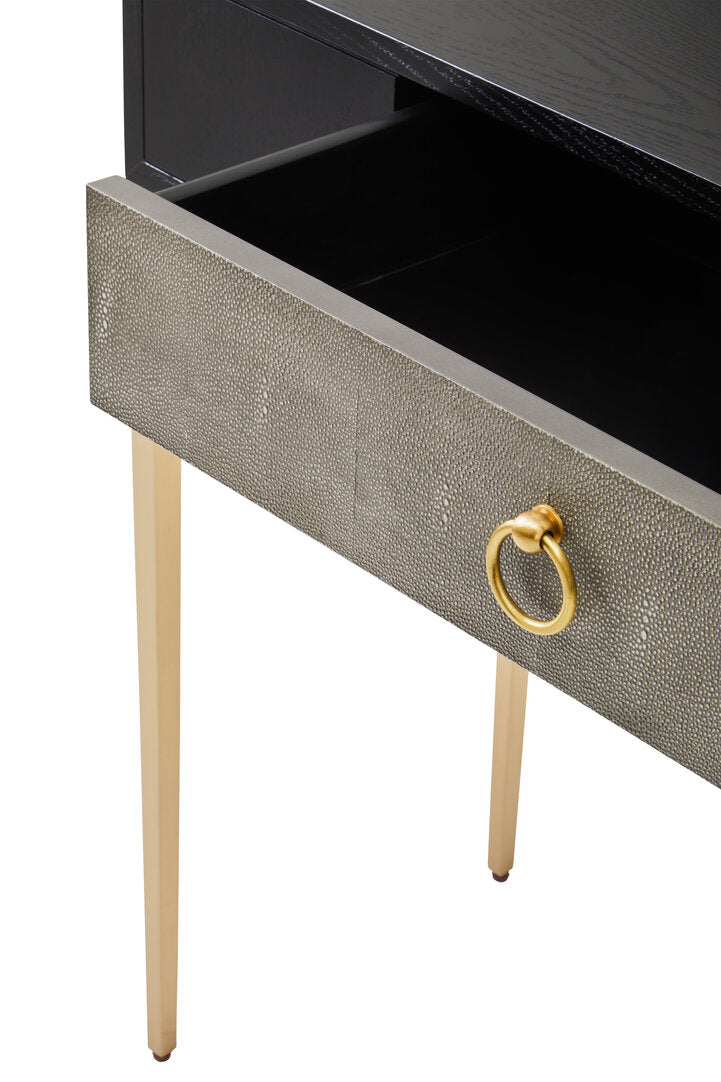 Valencia Shagreen Effect One Drawer Console Table