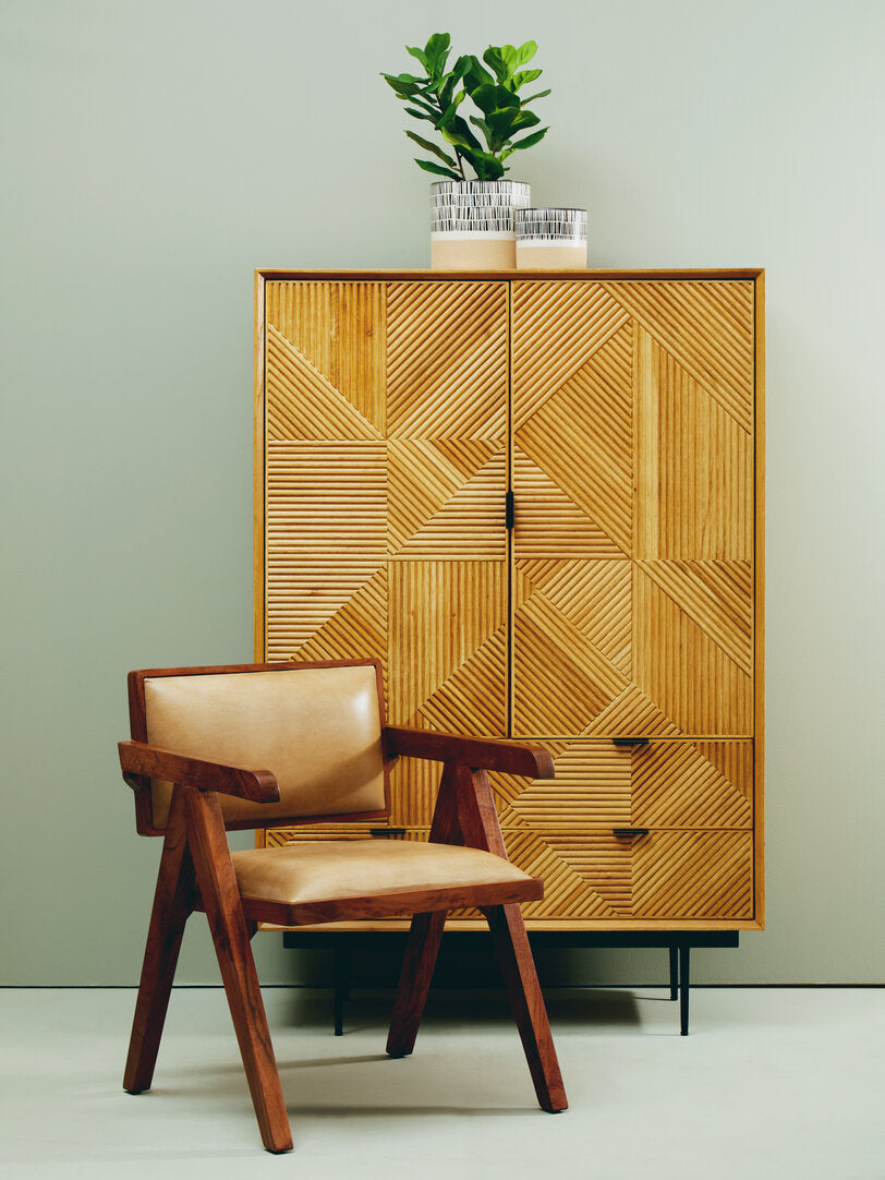 Granada Natural Finish Cabinet with Drawers