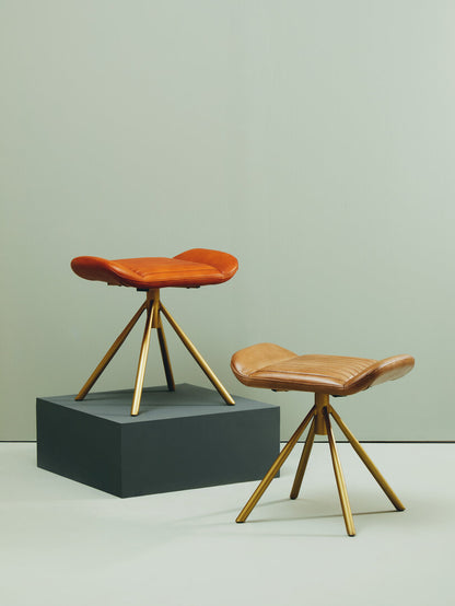 Verona Tan Leather Footstool