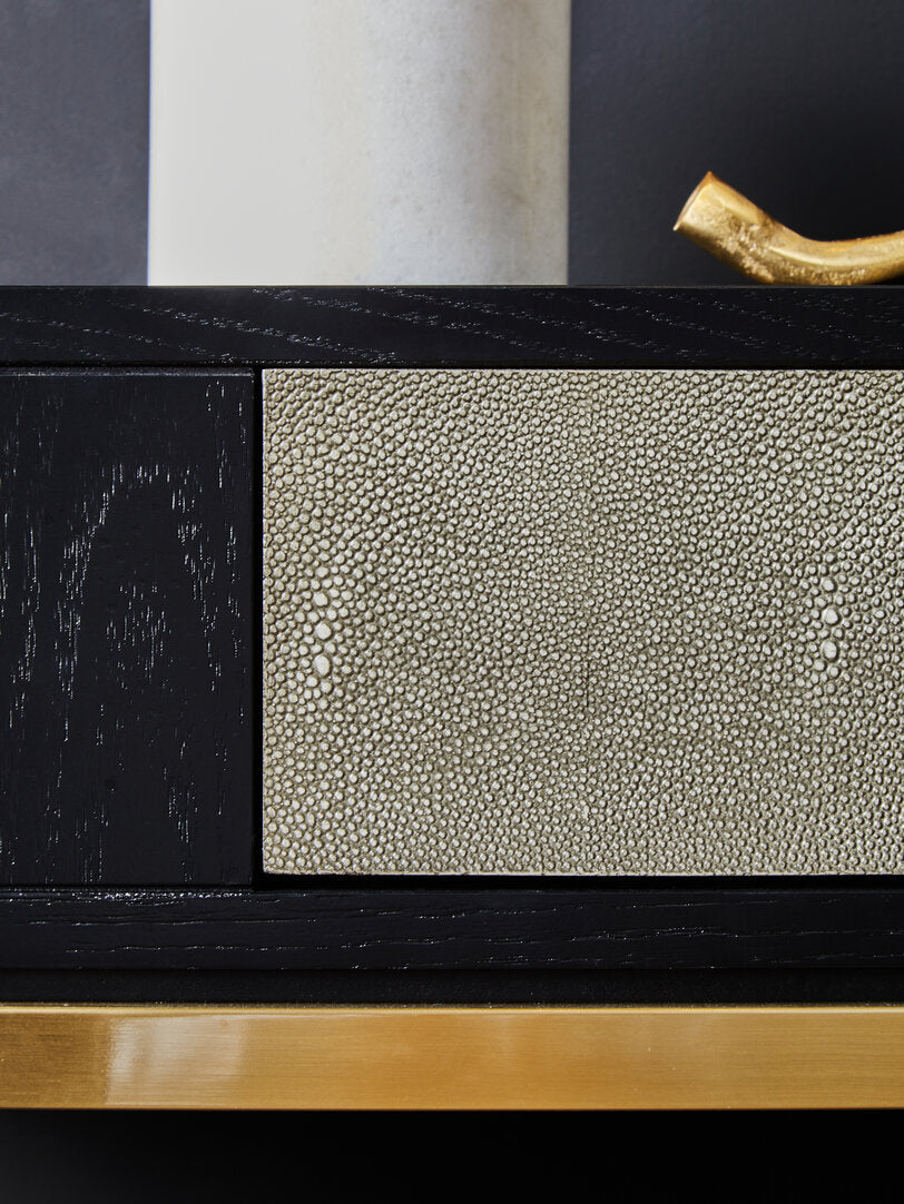Valencia Shagreen Effect One Drawer Console Table