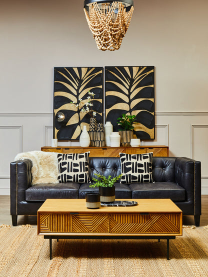 Granada Natural Finish Coffee Table with Drawers