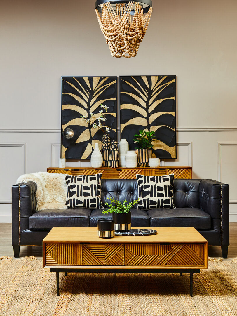 Granada Natural Finish Coffee Table with Drawers