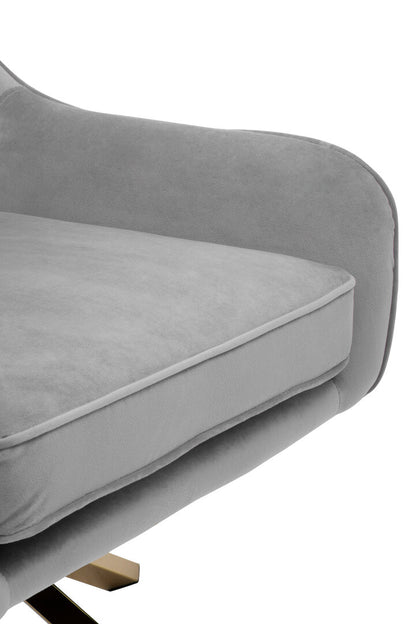 Vienna Grey Velvet Chair