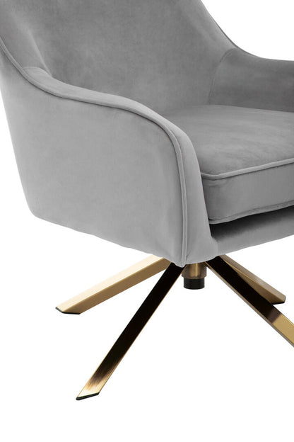 Vienna Grey Velvet Chair