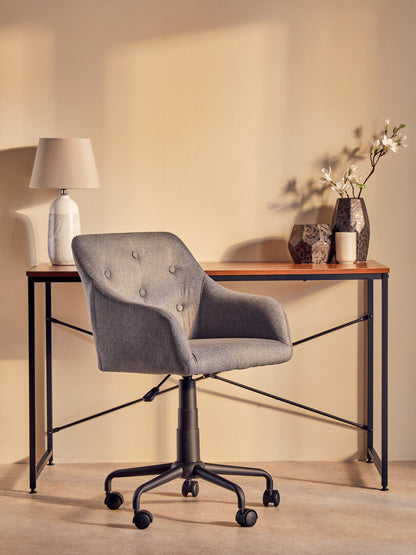 Florence Tufted Grey And Black Home Office Chair