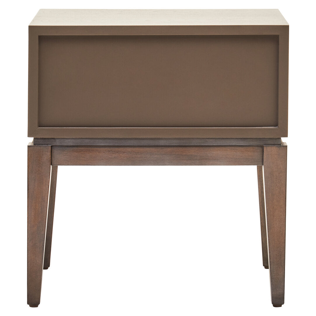Vienna One Drawer Antique Grey Side Table