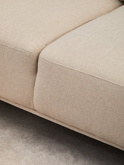 Cambridge 3 Seat Natural Fabric Right Chaise Sofa