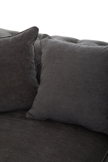 Turin Grey Fabric 3 Seater Sofa