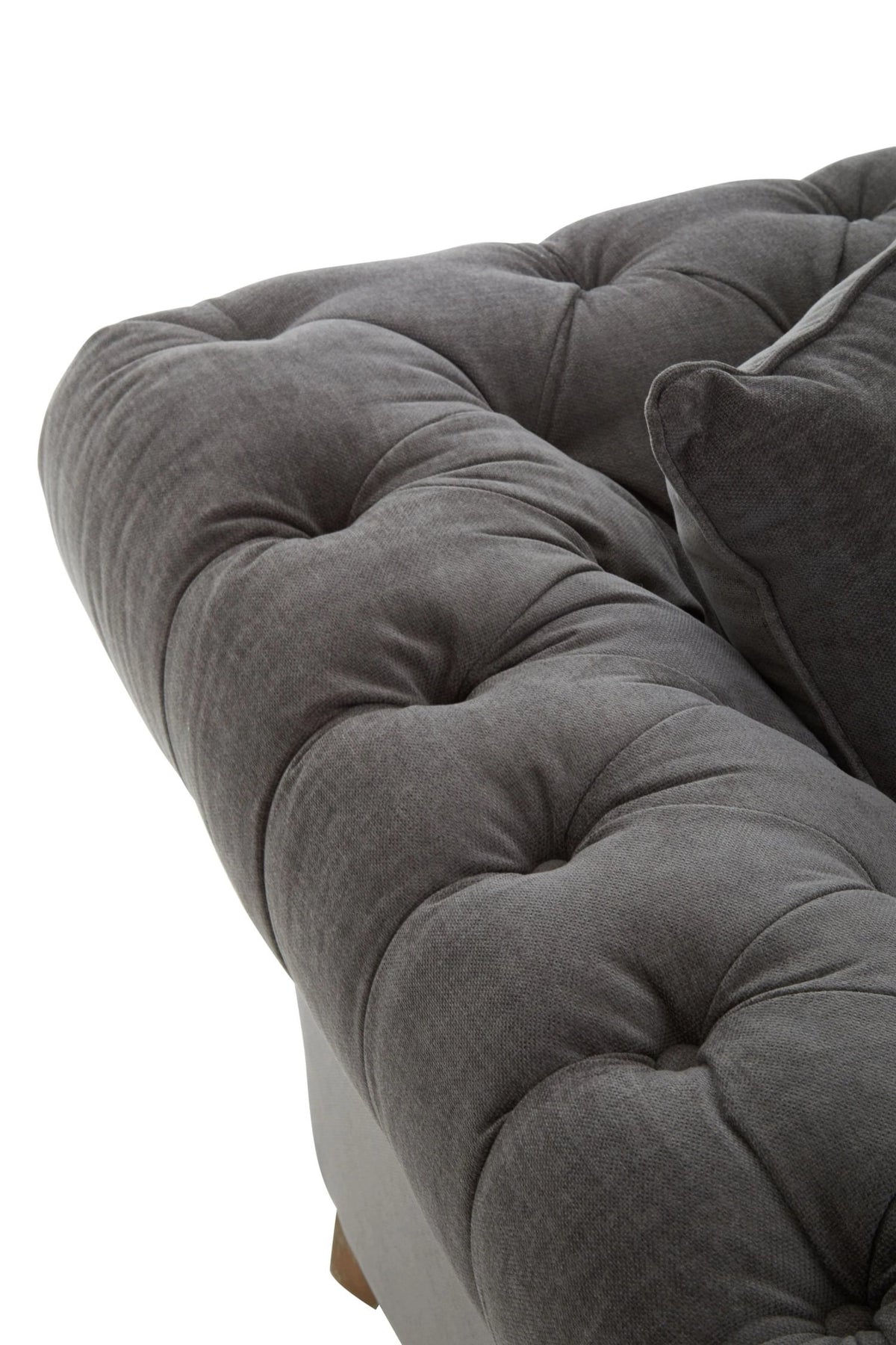 Turin Grey Fabric 3 Seater Sofa