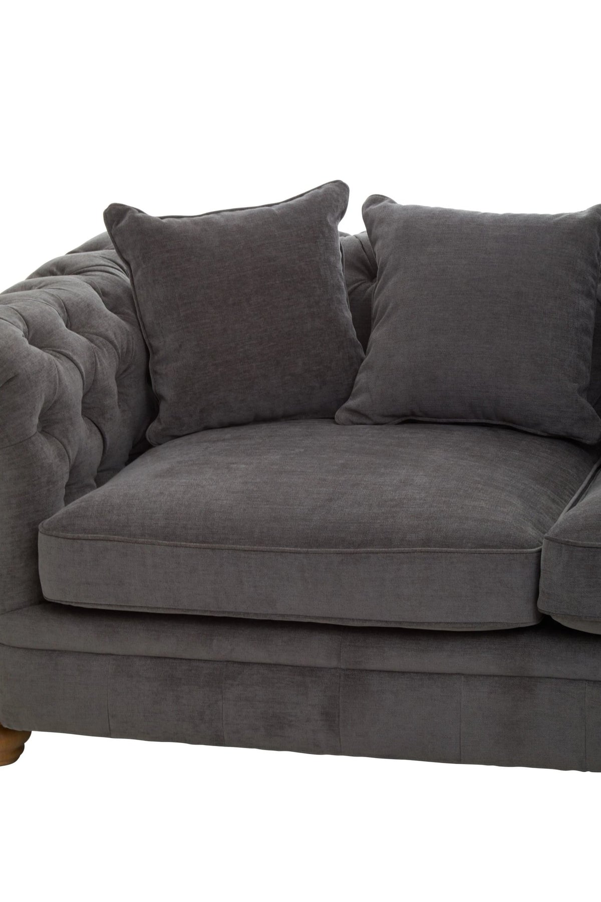 Turin Grey Fabric 3 Seater Sofa