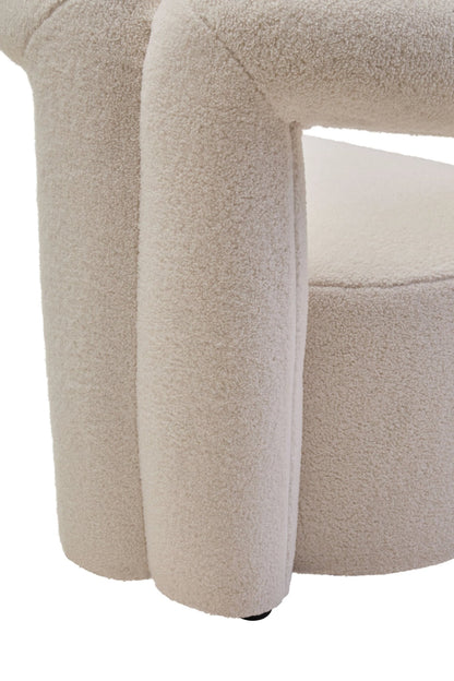 Matlock Ivory Boucle Effect Statement Chair
