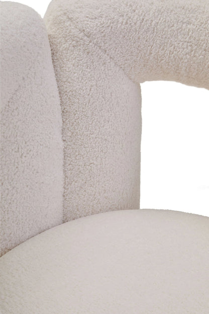 Matlock Ivory Boucle Effect Statement Chair