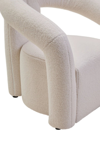 Matlock Ivory Boucle Effect Statement Chair