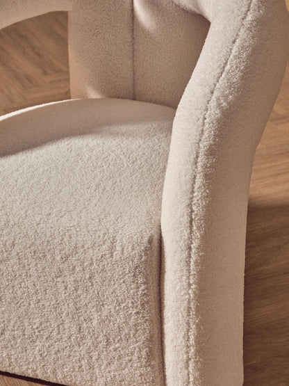 Matlock Ivory Boucle Effect Statement Chair