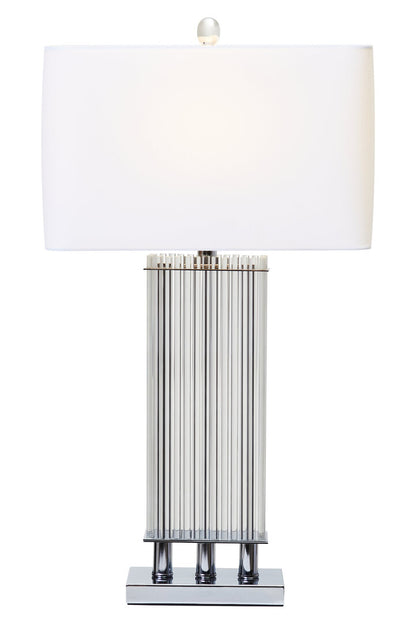 Norwich Clear Glass Table Lamp With Matte Silver Base