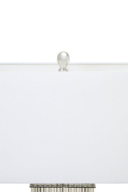 Norwich Clear Glass Table Lamp With Matte Silver Base