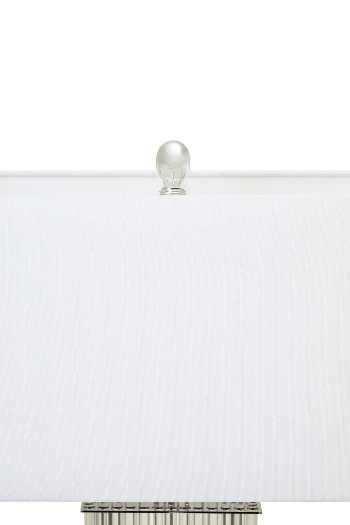 Norwich Clear Glass Table Lamp With Matte Silver Base