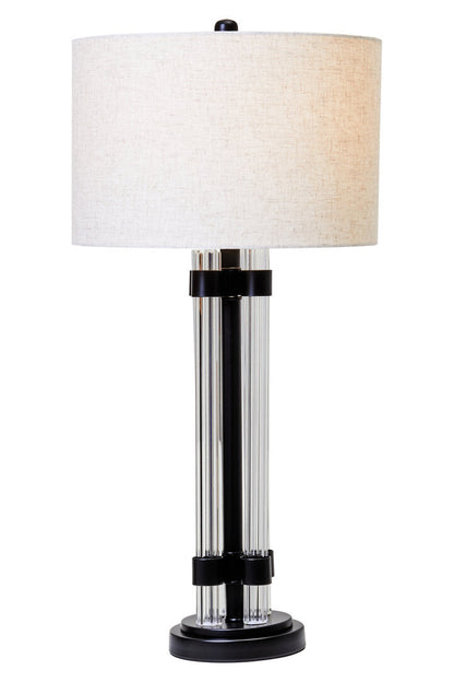 Lincoln Matte and Ivory Table Lamp Black 